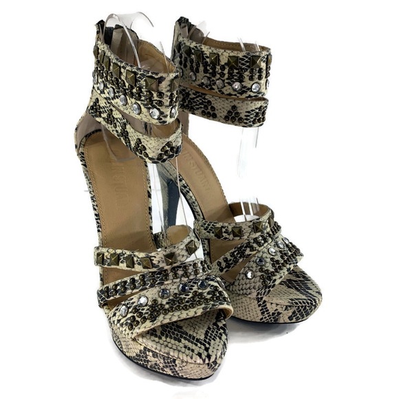 Colin Stuart Open Toe With Ankle Strap Heels Sz 5B - Picture 10 of 10